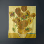 Vincent van Gogh - Vase met vijftien zonnebloemen Wandkleed<br><div class="desc">Vase met vijftien zonnebloemen / Vase avec quinze tournesols - Vincent Van Gogh,  augustus 1888 - Sunflower 1888 fouth version (F454)</div>