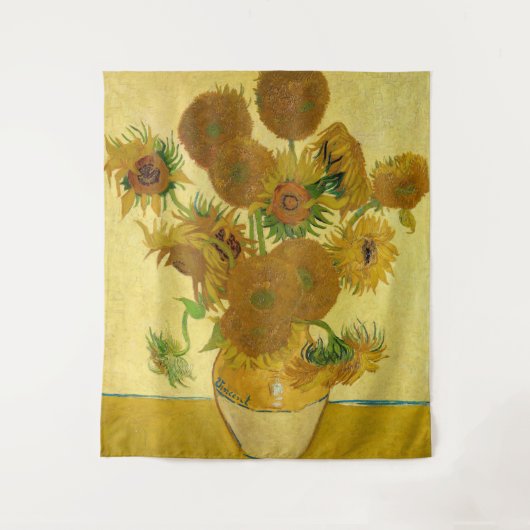 Vincent van Gogh - Vase met vijftien zonnebloemen Wandkleed (Voorkant)