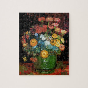 Vincent Van Gogh - Vase met Zinnias Fine Art Legpuzzel