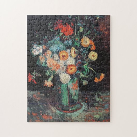 Vincent Van Gogh - Vase met Zinnias Legpuzzel (Verticaal)
