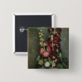 Vincent van Gogh | Vase of Hollyhocks, 1886 Vierkante Button 5,1 Cm (Voorkant /achterkant)
