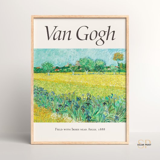 Vincent van Gogh Veld met Irissen Art Print Retro