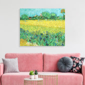 Vincent van Gogh - Veld met irissen bij Arles Canvas Afdruk (Insitu (Woonkamer))