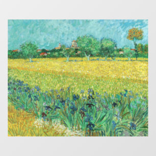 Vincent van Gogh - Veld met irissen bij Arles Raamsticker