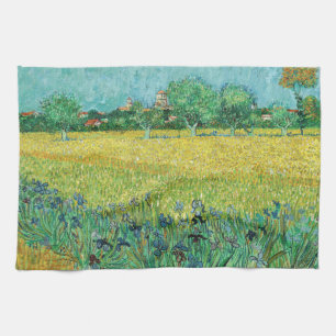 Vincent van Gogh - Veld met irissen bij Arles Theedoek