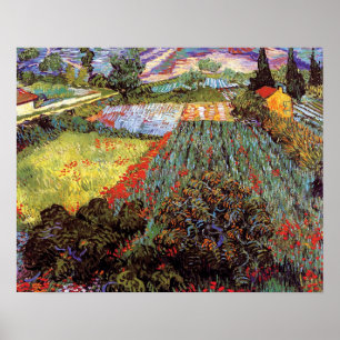 Vincent Van Gogh - Veld met klaprozen Fine Art Poster