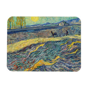 Vincent van Gogh - Veld met ploegende boeren Magneet