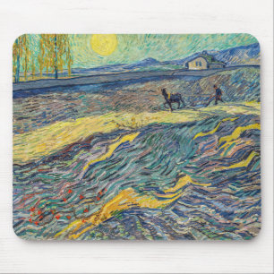 Vincent van Gogh - Veld met ploegende boeren Muismat