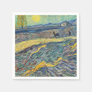 Vincent van Gogh - Veld met ploegende boeren Servet