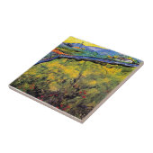 Vincent van Gogh - Veldgebied van voorjaarstarwe Tegeltje (Zijkant)