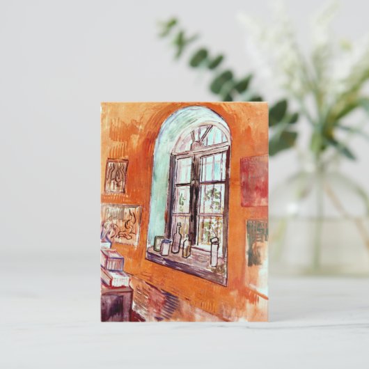 Vincent van Gogh - Venster van Vincent's Studio Briefkaart (Staand voorkant)
