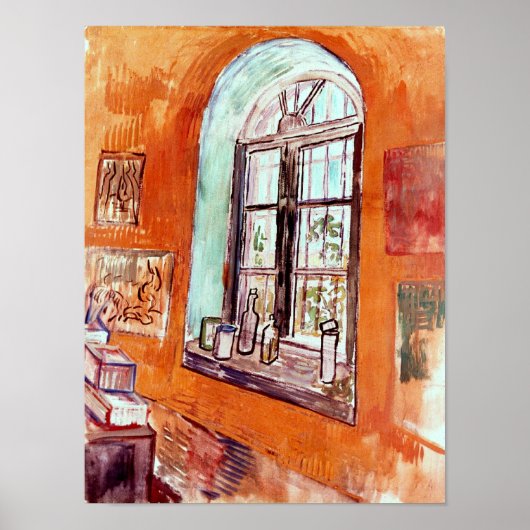 Vincent van Gogh - Venster van Vincent's Studio Poster (Voorkant)
