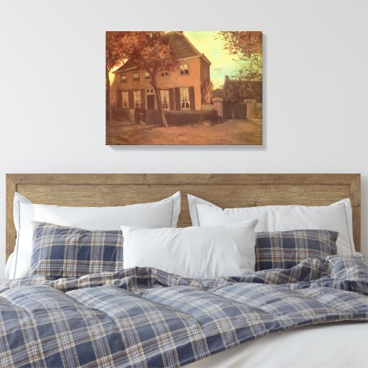 Vincent van Gogh - Vicarage bij Nuenen Canvas Afdruk (Insitu (Slaapkamer))