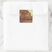 Vincent van Gogh - Vicarage bij Nuenen Vierkante Sticker (Tas)