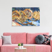 Vincent van Gogh - Vier Afgesneden Zonnebloemen Canvas Afdruk (Insitu (Woonkamer))
