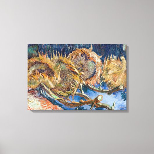Vincent van Gogh - Vier Afgesneden Zonnebloemen Canvas Afdruk (Voorkant)