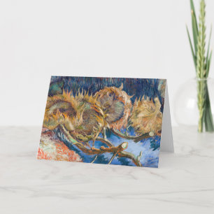 Vincent van Gogh - Vier Afgesneden Zonnebloemen Kaart