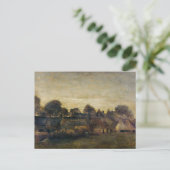 Vincent van Gogh Village bij Twilight Painting Briefkaart (Staand voorkant)