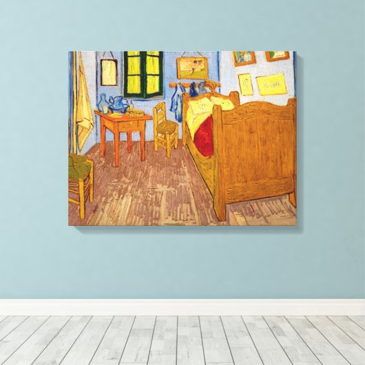 Vincent van Gogh - Vincent's Bedroom in Arles Canvas Afdruk (Insitu (Houten vloer))