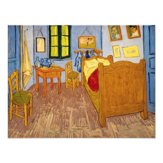 Vincent van Gogh - Vincent's Bedroom in Arles Foto Afdruk (Voorkant)