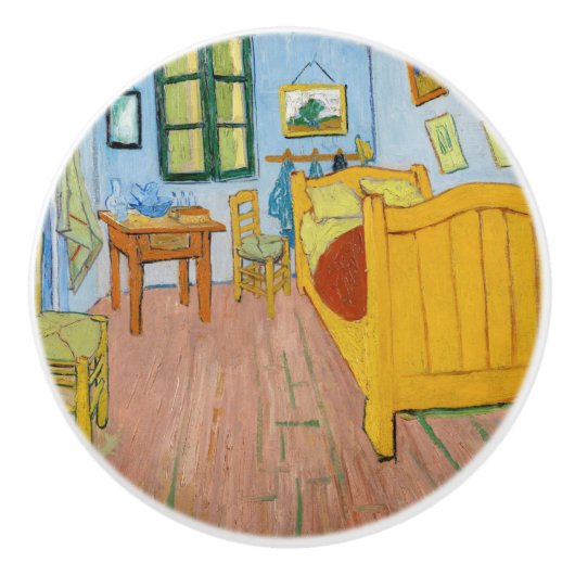 Vincent Van Gogh - Vincent's slaapkamer in Arles Keramische Knop (Voorkant)