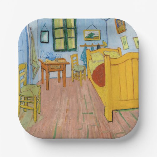 Vincent Van Gogh - Vincent's slaapkamer in Arles Papieren Bordje (Voorkant)