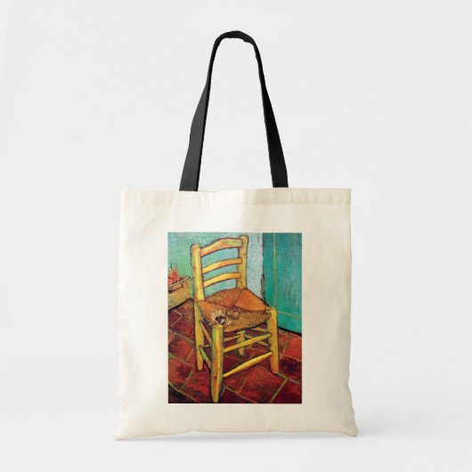 Vincent Van Gogh - Vincent's stoel met pijp Tote Bag (Voorkant)