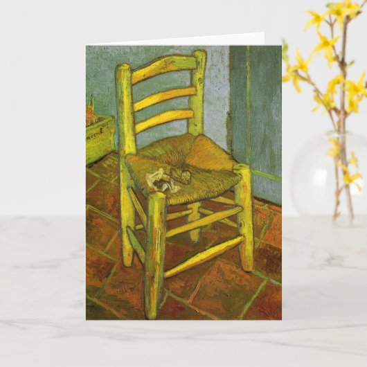 Vincent van Gogh - Vincent's stoel met zijn pijp Kaart (Gele Bloem)