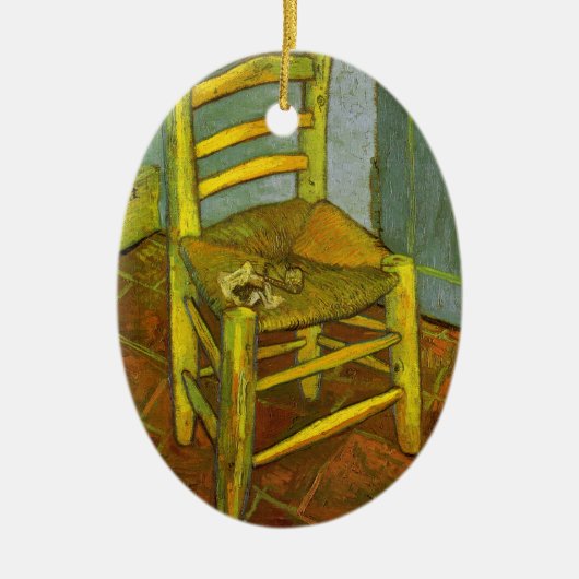 Vincent van Gogh - Vincent's stoel met zijn pijp Keramisch Ornament (Voorkant)