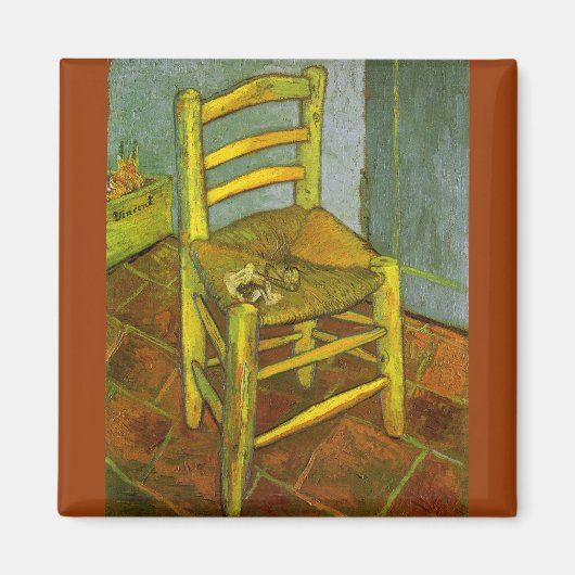 Vincent van Gogh - Vincent's stoel met zijn pijp Magneet (Voorkant)