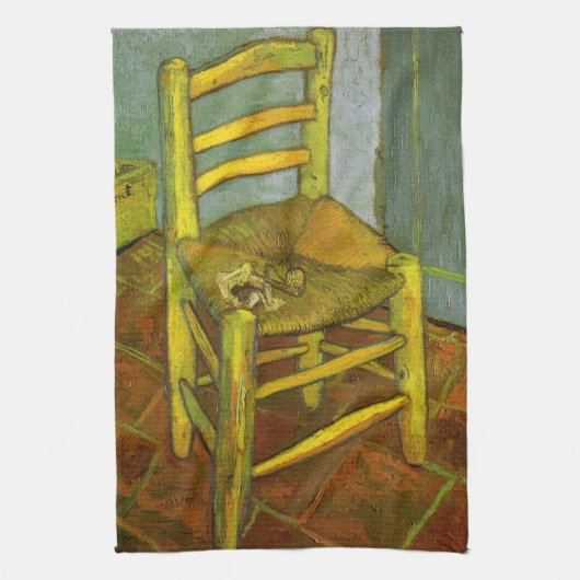 Vincent van Gogh - Vincent's stoel met zijn pijp Theedoek (Verticaal)