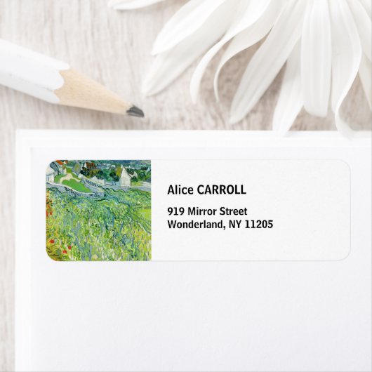 Vincent van Gogh - Vineyards bij Auvers Etiket (Insitu)