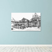 Vincent van Gogh | Visdroogschuur, Scheveningen Canvas Afdruk (Insitu (Houten vloer))