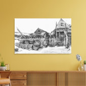 Vincent van Gogh | Visdroogschuur, Scheveningen Canvas Afdruk (Insitu (Woonkamer))