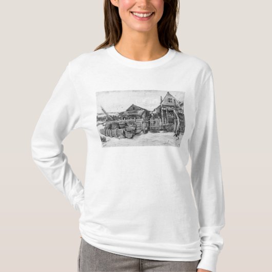 Vincent van Gogh | Visdroogschuur, Scheveningen T-shirt (Voorkant)