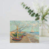 Vincent Van Gogh Vissen Boats Briefkaart (Staand voorkant)