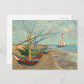 Vincent Van Gogh Vissen Boats Briefkaart (Voorkant / Achterkant)