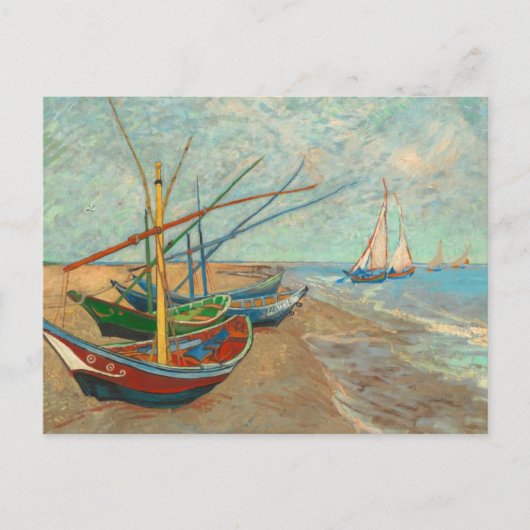Vincent Van Gogh Vissen Boats Briefkaart (Voorkant)