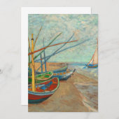 Vincent Van Gogh Vissen Boats Kaart (Voorkant / Achterkant)