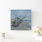 Vincent Van Gogh - Vissen boten op het strand Vierkante Klok (Huis)