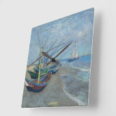 Vincent Van Gogh - Vissen boten op het strand Vierkante Klok (Hoek)