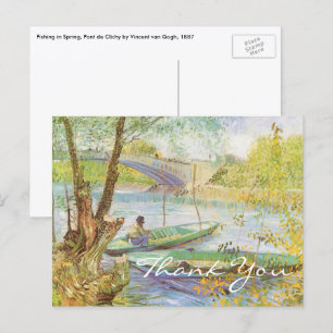Vincent van Gogh Vissen in de lente, Pont de Clich Briefkaart