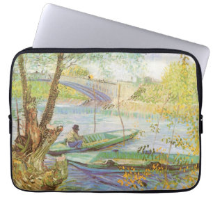 Vincent van Gogh Vissen in de lente, Pont de Clich Laptop Sleeve