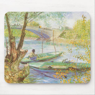 Vincent van Gogh Vissen in de lente, Pont de Clich Muismat