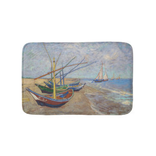 Vincent van Gogh - Vissersboten op het strand Badmat