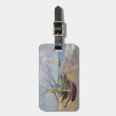 Vincent van Gogh - Vissersboten op het strand Bagagelabel (Voorkant verticaal)