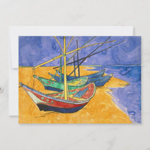 Vincent van Gogh - Vissersboten op het strand Bedankkaart