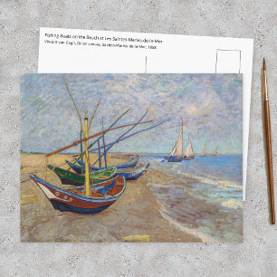 Vincent van Gogh - Vissersboten op het strand Briefkaart