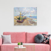 Vincent van Gogh - Vissersboten op het Strand Canvas Afdruk (Insitu (Woonkamer))
