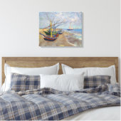 Vincent van Gogh - Vissersboten op het Strand Canvas Afdruk (Insitu (Slaapkamer))
